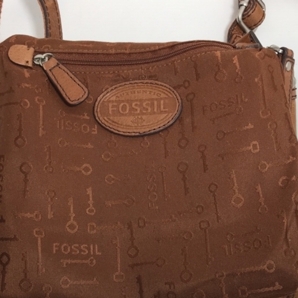 Fossil Tan Leather Small Crossbody Purse Bag - Picture 6 of 7